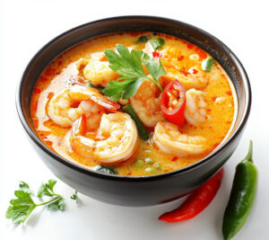 Spicy thaisuppe med rejer (Tom Yum Goong)