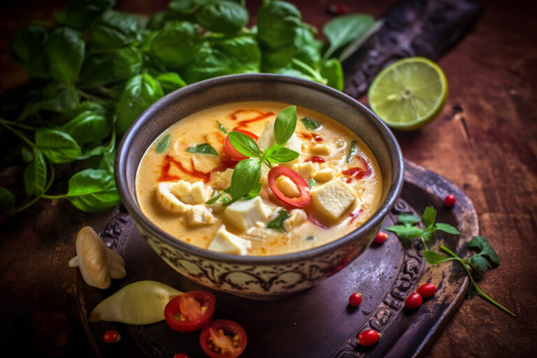 Klassisk thai suppe med kylling (Tom kha gai)