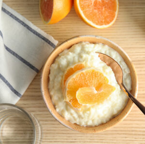 Risbudding med appelsin