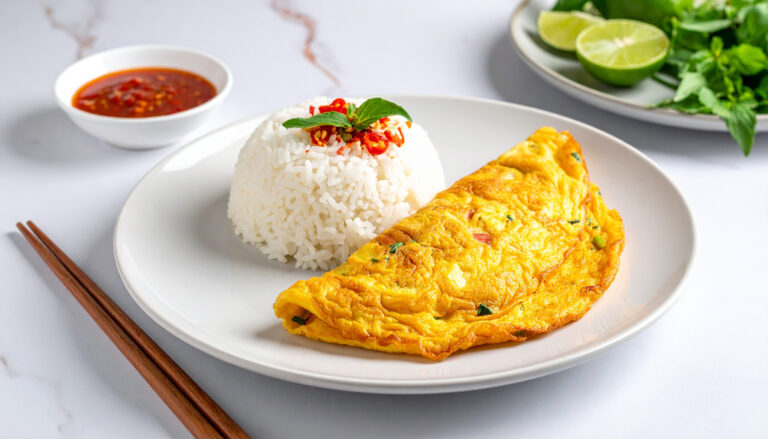Fyldt thai omelet (Kai yud sai)